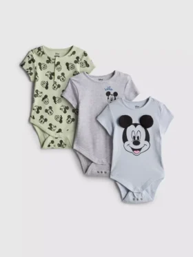 0-18 måneder | 3-pak Disney's Mickey Mouse og Anders And "Room to Grow"-bodysuits til nyfødte