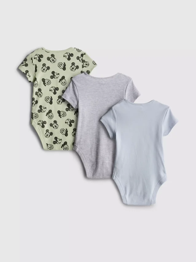 0-18 måneder | 3-pak Disney's Mickey Mouse og Anders And "Room to Grow"-bodysuits til nyfødte