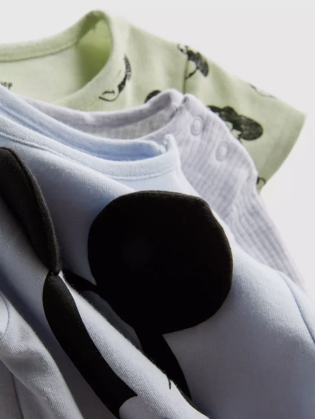 0-18 måneder | 3-pak Disney's Mickey Mouse og Anders And "Room to Grow"-bodysuits til nyfødte