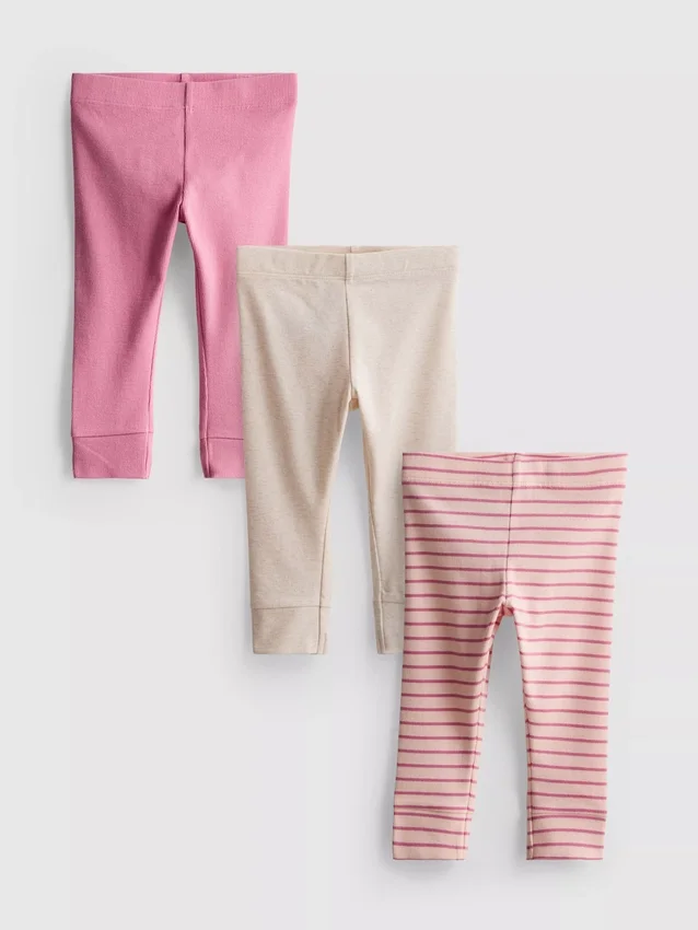 0–18 måneder | 3-pak leggings til nyfødte