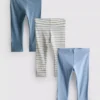 0–18 måneder | 3-pak leggings til nyfødte