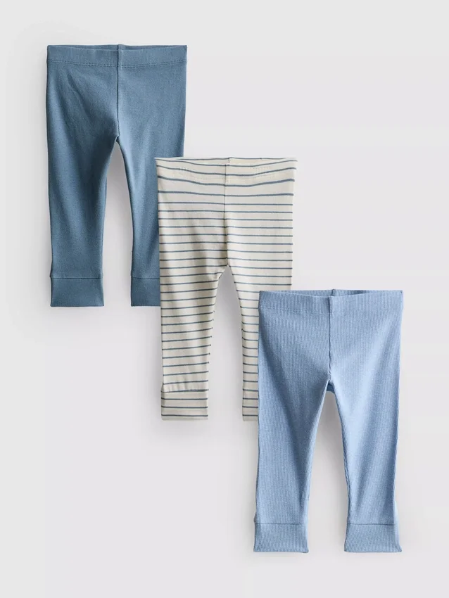 0–18 måneder | 3-pak leggings til nyfødte