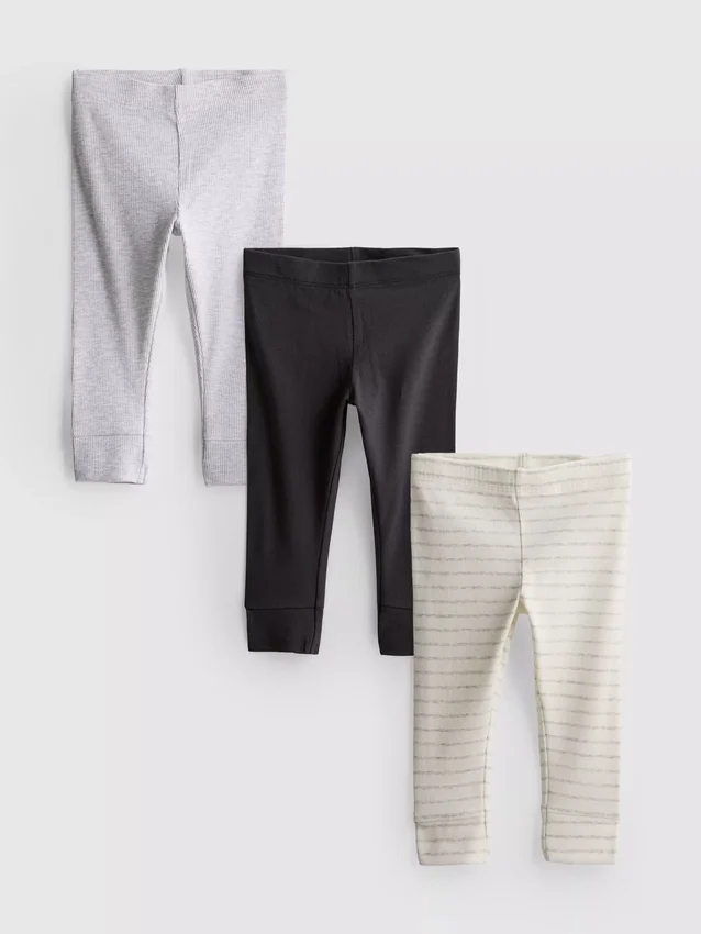 0–18 måneder | 3-pak leggings til nyfødte