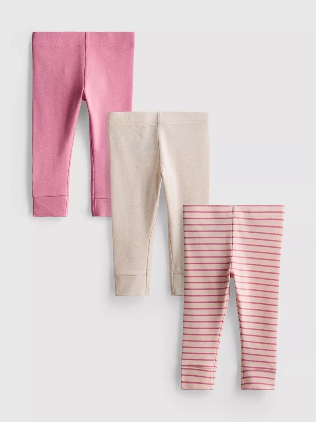 0–18 måneder | 3-pak leggings til nyfødte