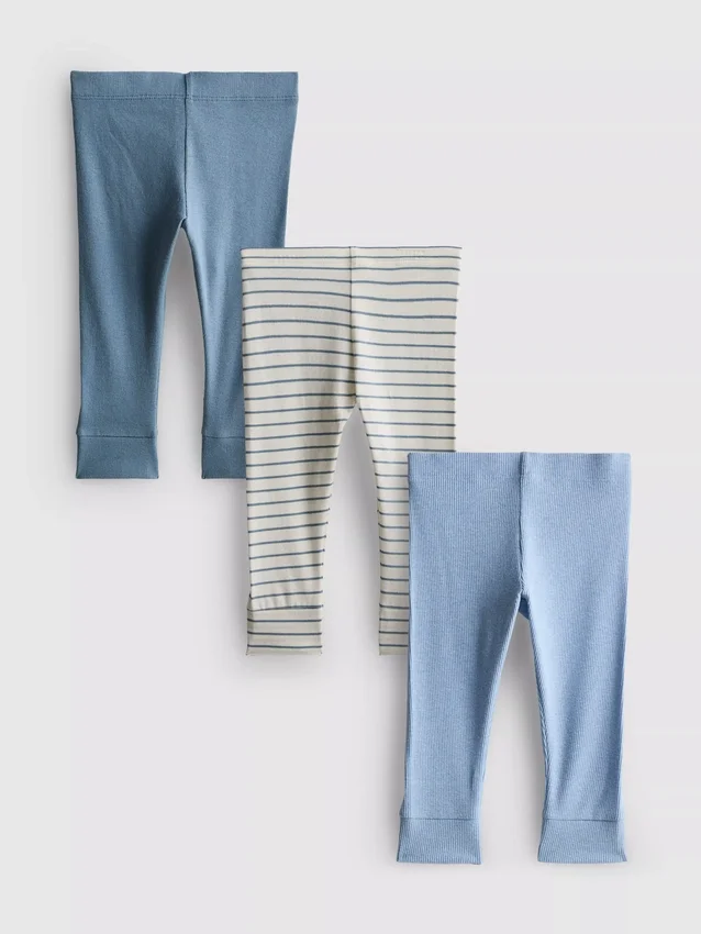 0–18 måneder | 3-pak leggings til nyfødte