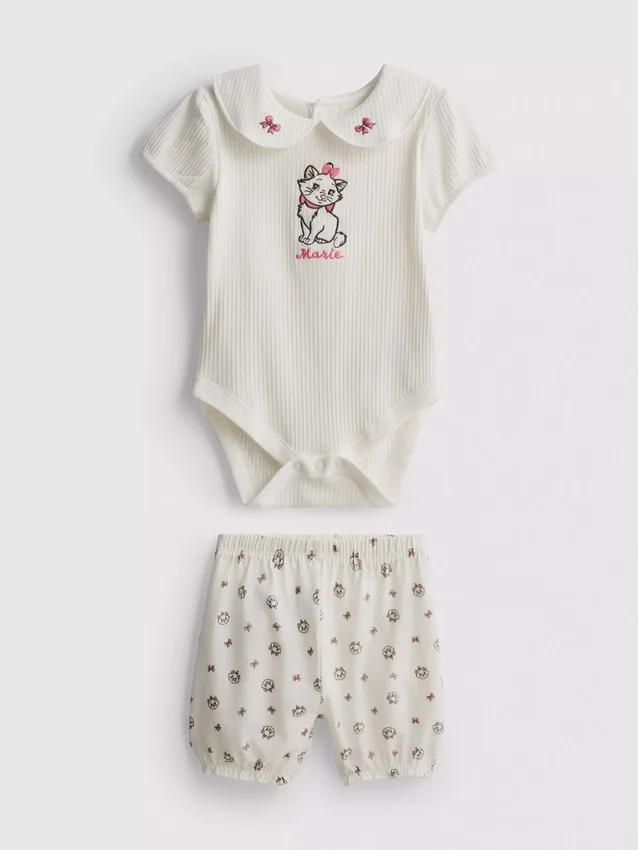0–18 måneder | Disney’s Aristocats Marie-bodysuit og bloomers-sæt til nyfødte