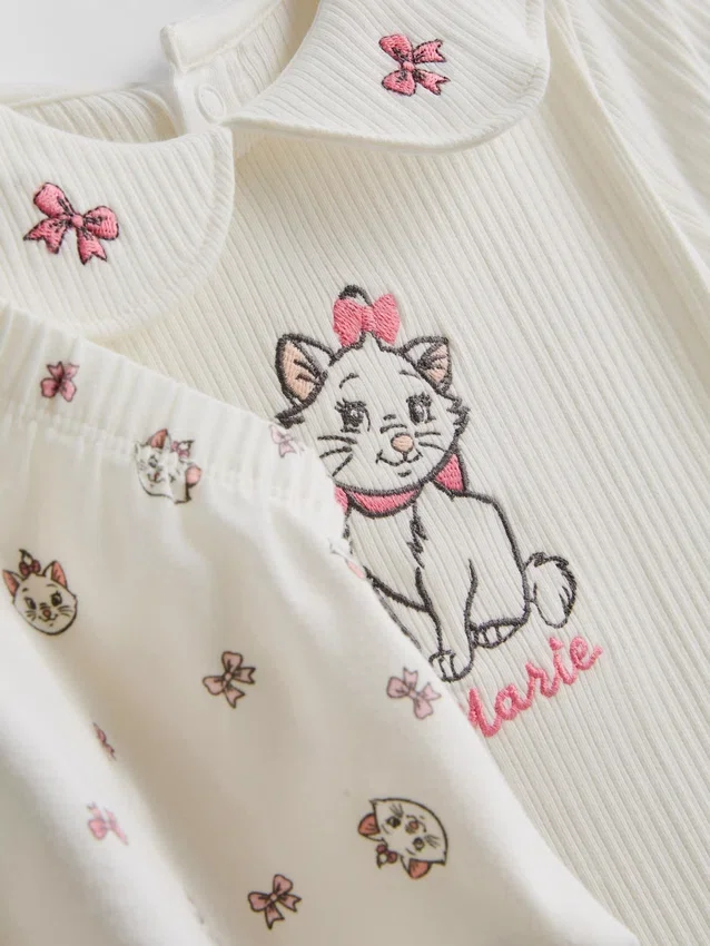 0–18 måneder | Disney’s Aristocats Marie-bodysuit og bloomers-sæt til nyfødte