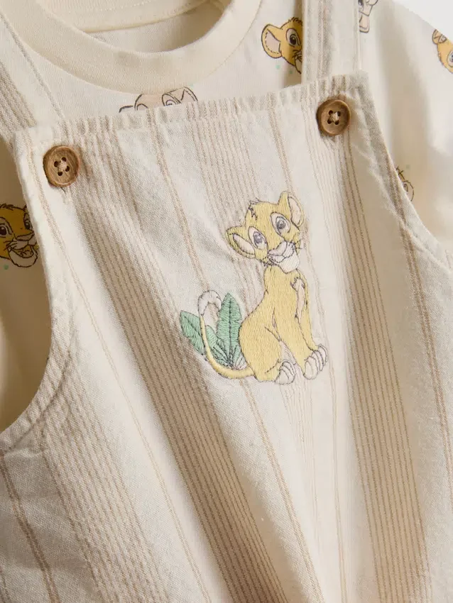 0–18 måneder | Disney-sæt med body og bukser med motiv fra Løvernes Konge til nyfødte