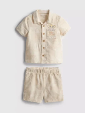 0-18 måneder | Disney-sæt med T-shirt og shorts med motiv fra "Løvernes Konge" til nyfødte