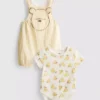 0-18 måneder | Disney-sæt med Winnie the Pooh-body og overalls til nyfødte