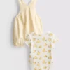 0-18 måneder | Disney-sæt med Winnie the Pooh-body og overalls til nyfødte