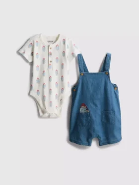 0–18 måneder | Paddington-bjørn-bodysuit og -overalls – sæt til nyfødte