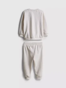 0–18 måneder | Sæt til nyfødte bestående af sweatshirt og joggingbukser med manchetter