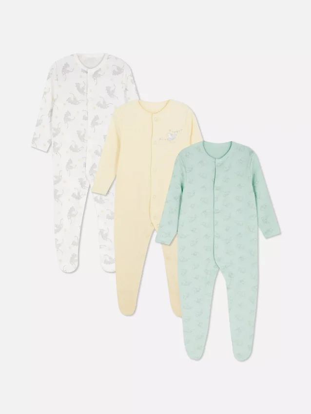 0–24 måneder | 3-pak Disney's Dumbo-pyjamas med trykknapper