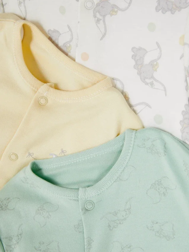 0–24 måneder | 3-pak Disney's Dumbo-pyjamas med trykknapper