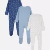 0–24 måneder | 3-pak pyjamaser med trykknapper