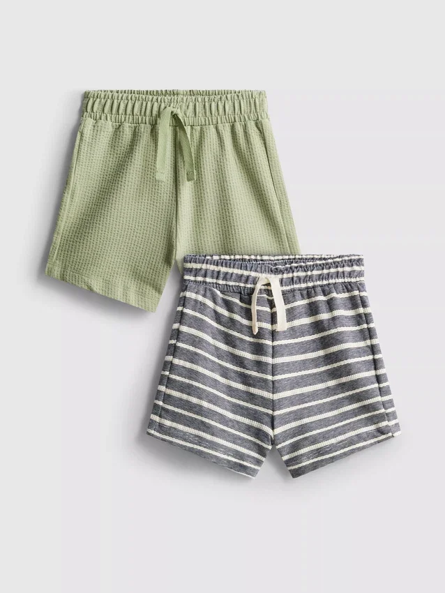 0–36 måneder | 2-pak teksturerede Shorts