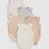 0-36 måneder | 5-pak ærmeløse bodysuits