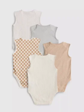 0-36 måneder | 5-pak ærmeløse bodysuits