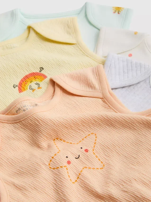 0–36 måneder | 5-pak ærmeløse bodysuits