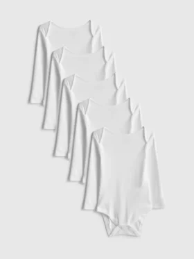 0–36 måneder | 5-pak langærmede bodysuits