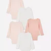 0–36 måneder | 5-pak langærmede bodysuits