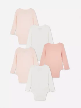 0–36 måneder | 5-pak langærmede bodysuits