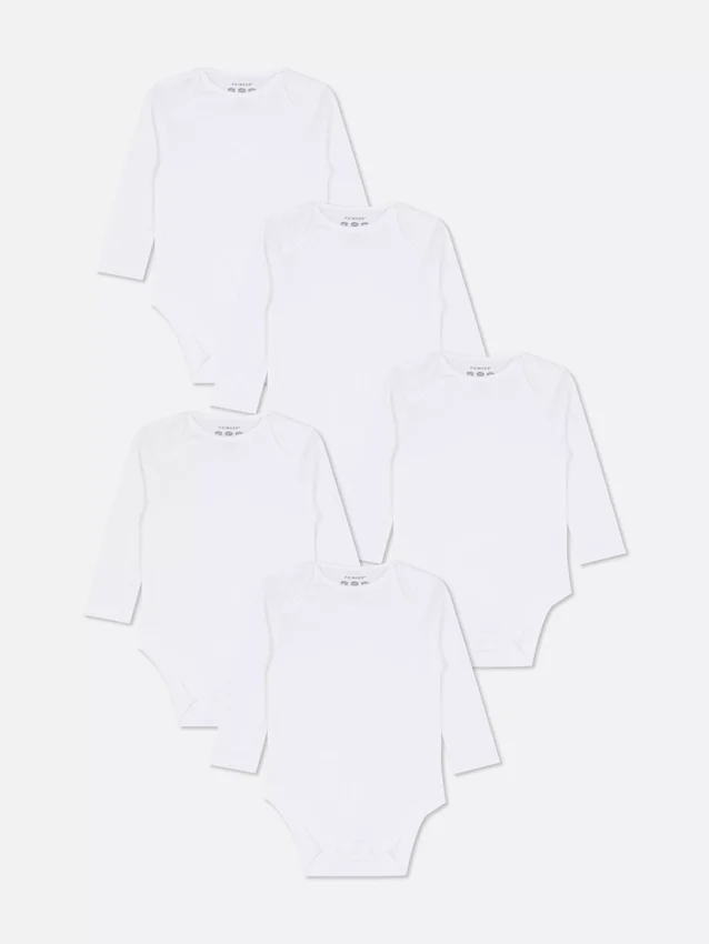 0-36 måneder | 5-pak med uundværlige langærmede bodysuits