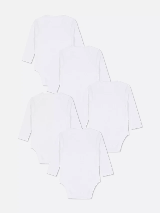 0-36 måneder | 5-pak med uundværlige langærmede bodysuits