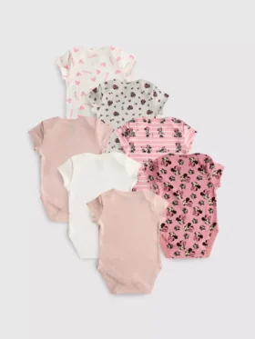 0–36 måneder | 7-pak Disney Minnie Mouse kortærmede bodysuits