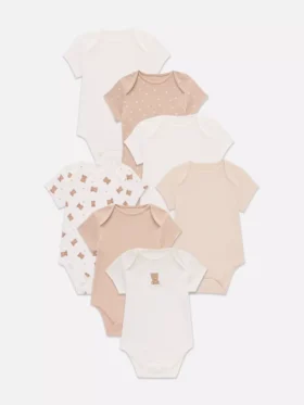 0–36 måneder | 7-pak kortærmede bodysuits