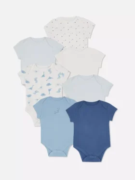 0–36 måneder | 7-pak kortærmede bodysuits