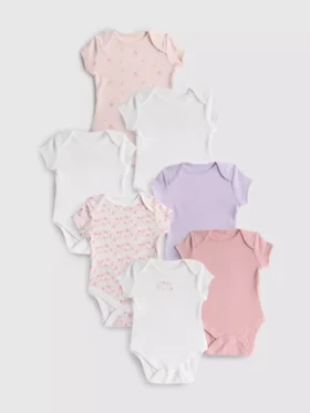 0-36 måneder | 7-pak kortærmede bodysuits