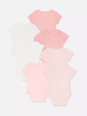 0–36 måneder | 7-pak kortærmede bodysuits