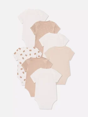 0–36 måneder | 7-pak kortærmede bodysuits