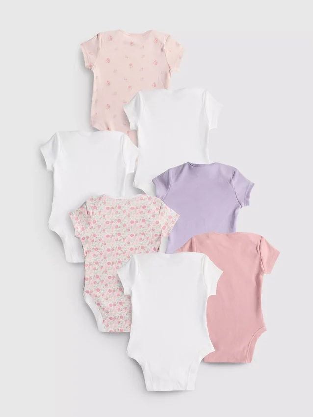 0-36 måneder | 7-pak kortærmede bodysuits