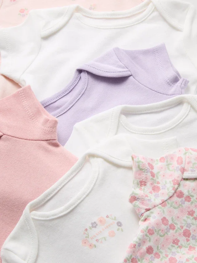 0-36 måneder | 7-pak kortærmede bodysuits