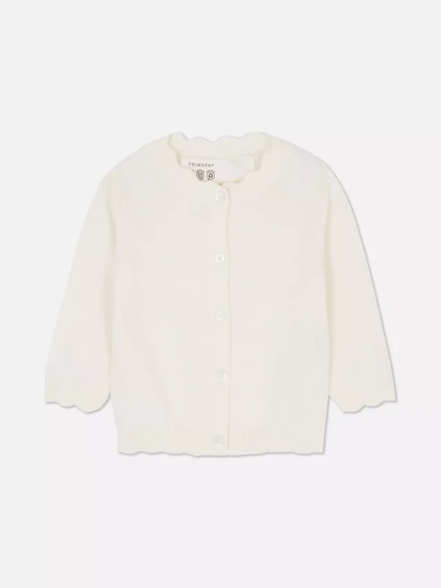 0–36 måneder | cardigan med bølget kant