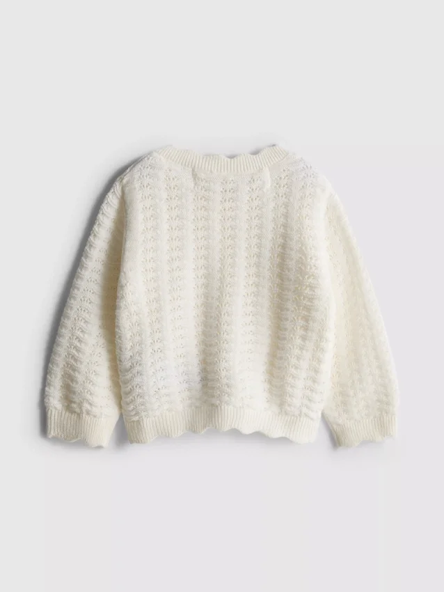 0–36 måneder | cardigan med bølget kant