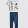 0-36 måneder | Disney-sæt med T-shirt og leggings med Mickey Mouse og venner