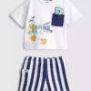 0–36 måneder | Disneys Donald Duck-sæt med boxy T-shirt og shorts