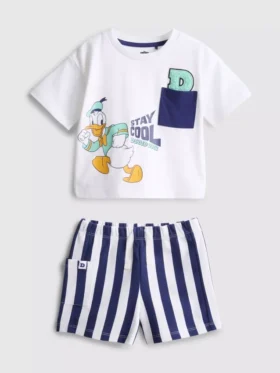 0–36 måneder | Disneys Donald Duck-sæt med boxy T-shirt og shorts