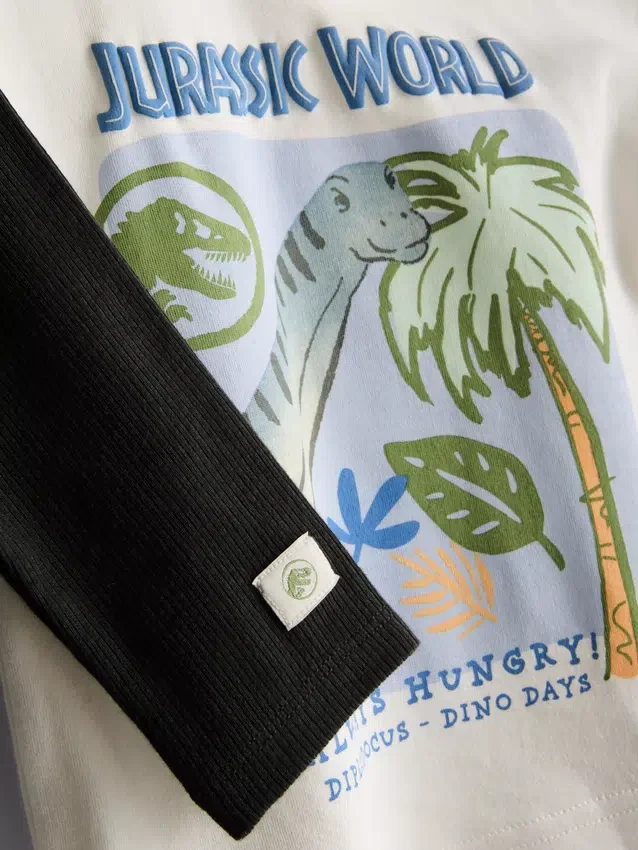 0–36 måneder | Jurassic World T-shirt og leggings-sæt