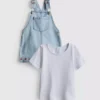 0–36 måneder | Sæt bestående af T-shirt og overalls med frugtbroderi