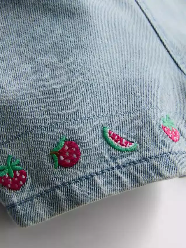 0–36 måneder | Sæt bestående af T-shirt og overalls med frugtbroderi