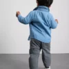 0-36 måneder | sæt med langærmet T-shirt, bukser og denimskjorte