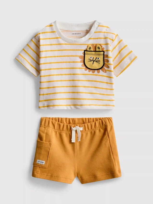 0–36 måneder | sæt med T-shirt med firkantet snit og Shorts