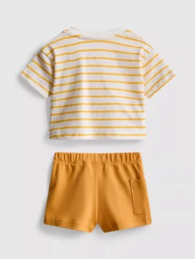 0–36 måneder | sæt med T-shirt med firkantet snit og Shorts