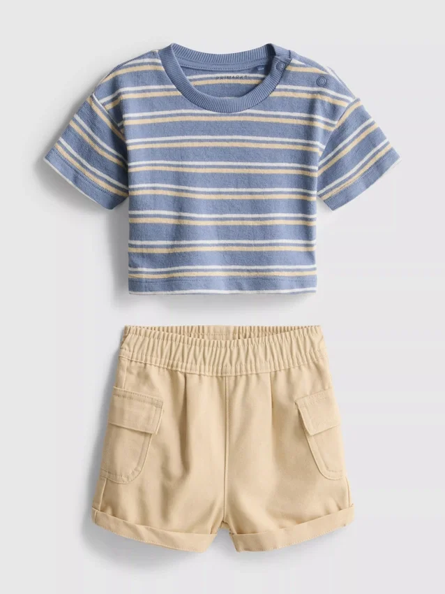 0–36 måneder | sæt med T-shirt og cargoshorts