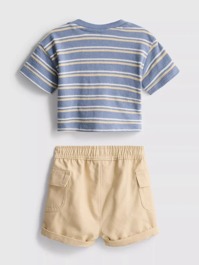0–36 måneder | sæt med T-shirt og cargoshorts